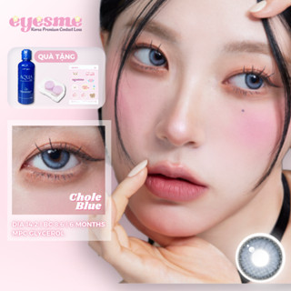 Lens Eyesme - Dollring Chole Blue -Lens xanh douyin có độ cận từ 0 đến 8 độ