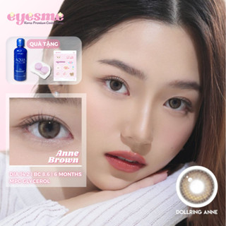 Kính áp tròng Eyesme - Lens nâu filter lens cận từ 0 đến 8 độ - Dollring Anne Brown