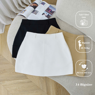 Chân váy kaki Jean 34CV025 34 Bigsize, chân váy bigsize form chữ A tôn dáng cho nữ đi chơi, đi dạo
