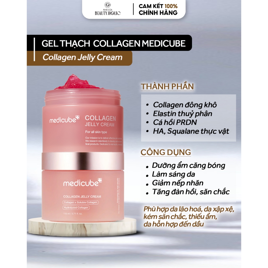 Gel thạch collagen dưỡng ẩm chống lão hoá MEDICUBE COLLAGEN JELLY CREAM