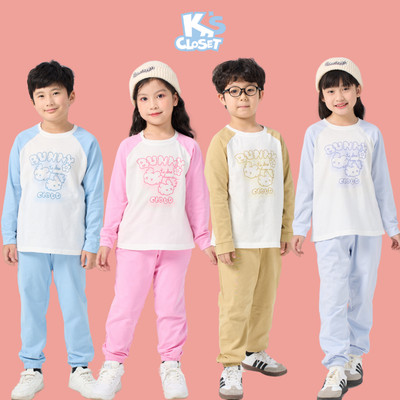 Bộ Quần Áo Dài Tay K'S CLOSET Chất Liệt Cotton Dành Cho Bé Trai Và Bé Gái Từ 10-55kg (2-14 Tuổi) E028FOF