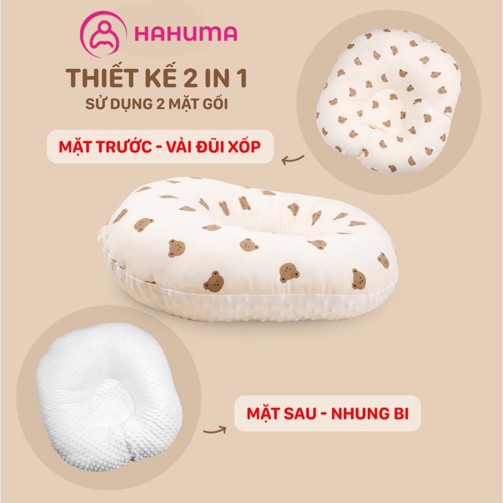 Gối Chống Trào Ngược Hahuma Cho Bé Sơ Sinh – Hỗ Trợ Bé Ngủ Ngon, Ngừa Sặc Sữa