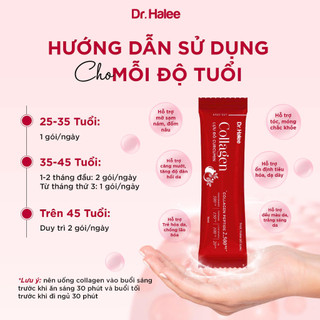 Hộp 30 Gói Nước Uống Collagen Lựu Đỏ Curcumin Dr Halee x 15ml