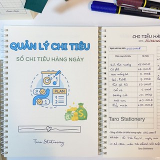 Sổ tay quản lý chi tiêu hàng ngày chi tiết mẫu mới Taro Stationery