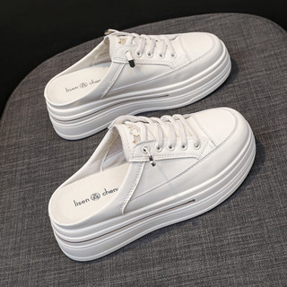 Giày sục thể thao nữ Giày đạp gót độn đế 6p tôn dáng