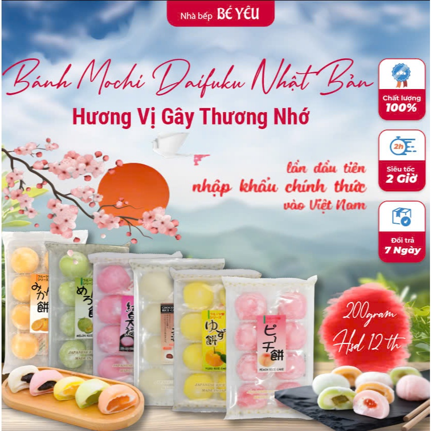 [NHẬT BẢN] Bánh Mochi Nhân Trái Cây Thương Hiệu Sachi Mochi - Hương vị Nhật trong từng miếng bánh