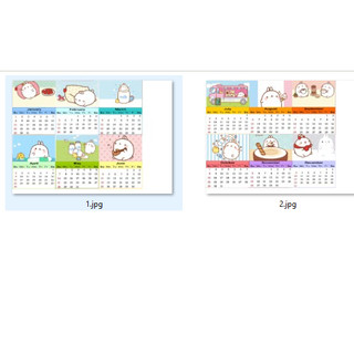 Lịch molang để bàn mini 2025 LMI6 12x9 cm