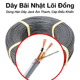 Dây Tín Hiệu Bãi Nhật Màu Xám, dùng hàn jack âm thanh canon 6 ly hoa sen ..vv. giá 1 met.