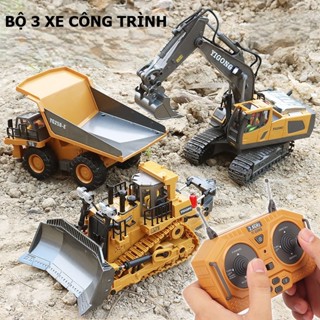  Bộ xe công trình MÁY MÚC XE BEN XE ỦI với chất liệu nhựa ABS kết hợp với hợp kim bền bỉ 