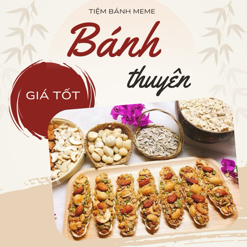 Bánh Thuyền mix hạt Dinh Dưỡng (bánh có hạt MACCA) LOẠI 250g/500g