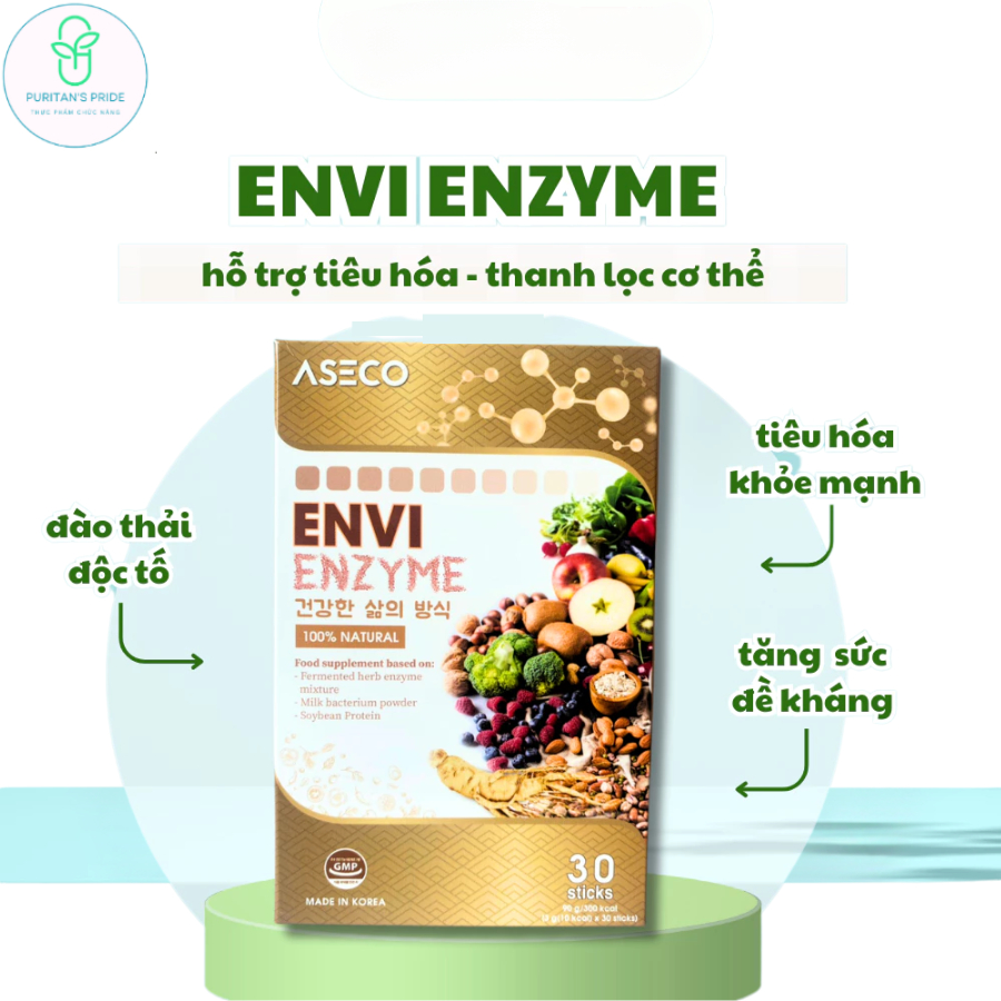 ENVI ENZYME Hàn Quốc Bổ Sung Men Vi Sinh Tự Nhiên Detox Cơ Thể Đào Thải Độc Tố Tăng Sức Đề Kháng.