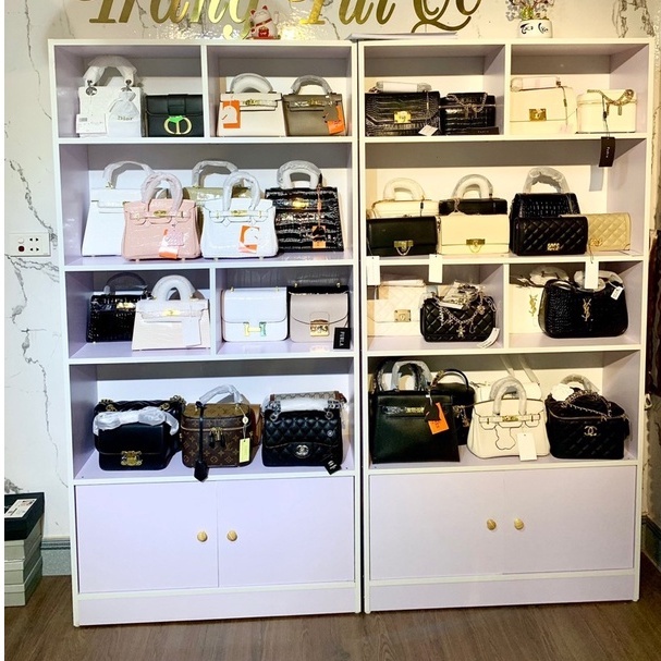 Kệ sách gỗ, tủ gỗ chữ U để đồ năng, giá sách để đồ nhiều tầng, trưng bày trang trí gỗ MDF có ngăn chống mối mọt | BigBuy360 - bigbuy360.vn