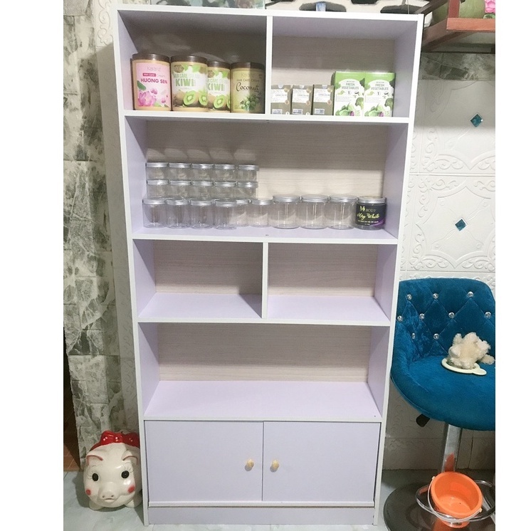 Kệ sách gỗ, tủ gỗ chữ U để đồ năng, giá sách để đồ nhiều tầng, trưng bày trang trí gỗ MDF có ngăn chống mối mọt | BigBuy360 - bigbuy360.vn