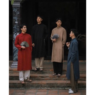 Áo dài nam vải linen thô form rộng rãi ÁO DÀI LINEN 02 by Scott Sor