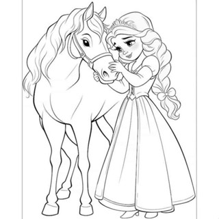  Bộ 50 Tờ Tranh Tô Màu Công Chúa Anime Chibi Cực Dễ Thương - Đồ Chơi Giấy Cô Gái Cute Cho Bé TM6002 