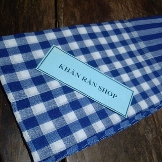 Khăn rằn nam bộ (xanh dương) TUA RUA 60x165cm