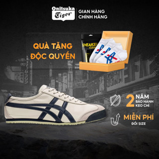 Giày Onitsuka Tiger MEXICO 66 BIRCH/PEACOAT Chính Hãng, Giày Sneakers Nam Nữ Bảo Hành 12 Tháng Full Box