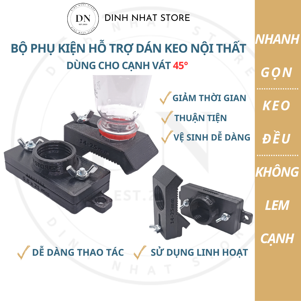 Bộ Phụ Kiện Hỗ Trợ Dán Keo Nội Thất - Dùng Cho Cạnh Vát 45° DN Store