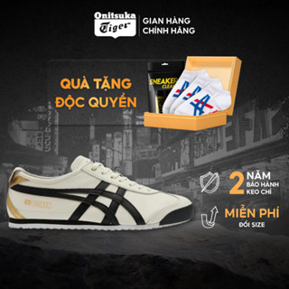 Giày Onitsuka Tiger Mexico 66 CREAM/BLACK Chính Hãng, Giày Sneakers Nam Nữ Full Box Bảo Hành 12 Tháng