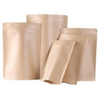   1KG  Túi Zipper Đáy Đứng 2 Mặt Giấy Kraft 