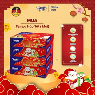Hộp Khăn Giấy Rút Cao Cấp Tempo 3 Lớp Bền Dai, An Toàn Cho Da - Thương hiệu Đức