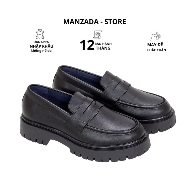 the Classic chunky PENNY loafer Black đế cao đã may đế da napa nhập khẩu đế cao 5cm fullbox