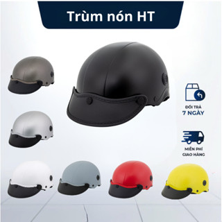 Mũ Bảo Hiểm Nửa Đầu Cao Cấp Thêu Logo Nón S Chất Liệu Nhựa ABS An Toàn