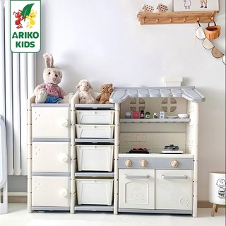  Kệ nhựa để đồ chơi kệ đa năng kết hợp bàn lego và bảng vẽ cho bé Babyviva mẫu Kitchen 