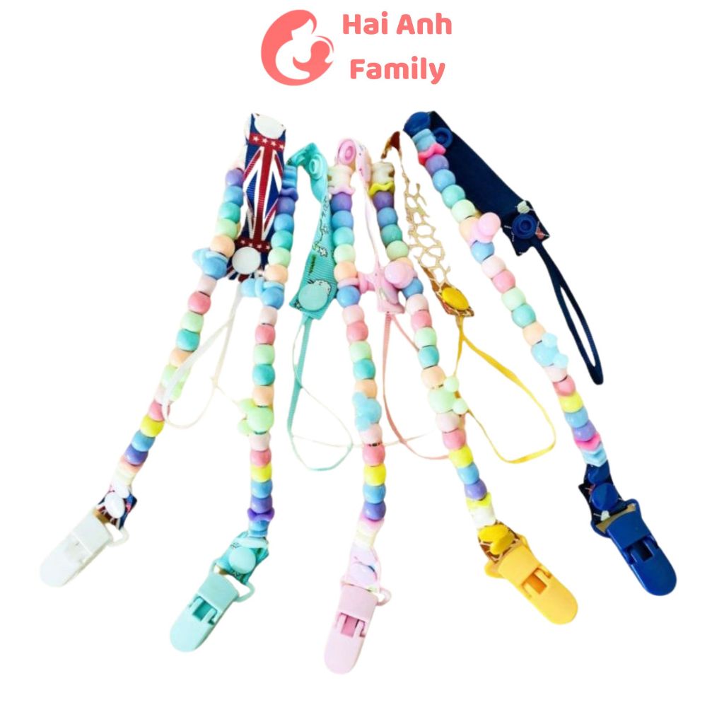 Dây đeo ti giả, treo gặm nướu chống rơi cho bé