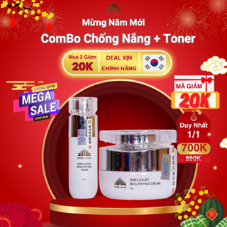  {Chính Hãng} ComBo Chống Nắng + Toner GiMi Luxury Hàn Quốc,bảo vệ da khỏi tia UV làm sạch sâu 