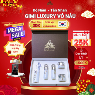 {Chính Hãng 100%} Bộ Mỹ Phẩm Kem Nám, Tàn Nhan GiMi Luxury Hàn Quốc Vỏ Nâu,giúp da mờ nám trắng sáng