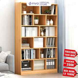  Kệ Sách Gỗ Để Sàn Cao Cấp FIVO FB70 Thiết Kế Thanh Lịch Nội Thất Lắp Ráp Thông Minh Decor Linh Hoạt 