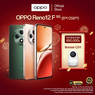 Điện Thoại OPPO Reno12F 5G (8GB/256GB) | NFC | Camera AI | Loa kép | Siêu mỏng nhẹ  - Hàng chính hãng