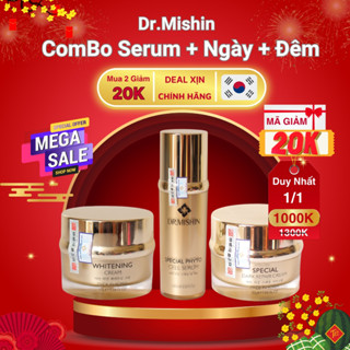  Combo Serum + Kem Ngày+ Kem Đêm Dr.Mishin  SPECIAL DARK REPAIR CREAM + WHITENING CREAM ,dưỡng da 