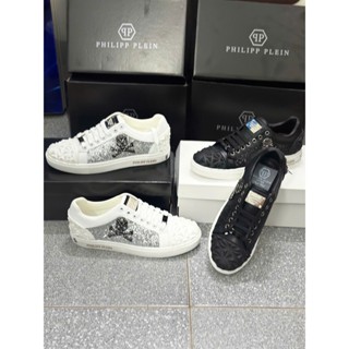 Giày sneaker nam nữ Philipp Plein đầu lâu Trắng hợp Kim Đủ 2 tag (Video Ảnh Shop Quay) (Full Box)