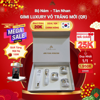 {Mới VIP 2025} Bộ Mỹ Phẩm Kem Nám,Tàn Nhan GiMi Luxury Hàn Quốc Vỏ Trắng,Tem Đen QR,mờ nám,trắng da