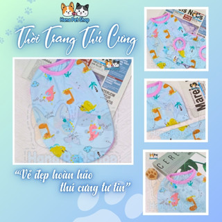 Áo thun ba lỗ cho thú cưng họa tiết khủng long size 2 - 20kg