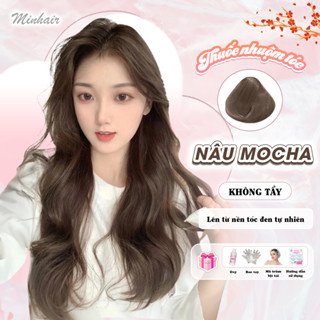 Thuốc nhuộm tóc Nâu Mocha, không tẩy tặng kèm oxy trợ dưỡng vầ bao tay