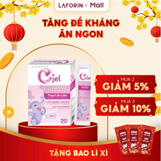 Thạch ăn liền Cjel Filatos hỗ trợ ăn ngon tăng cân, giảm ốm vặt, tăng đề kháng hộp 20 gói