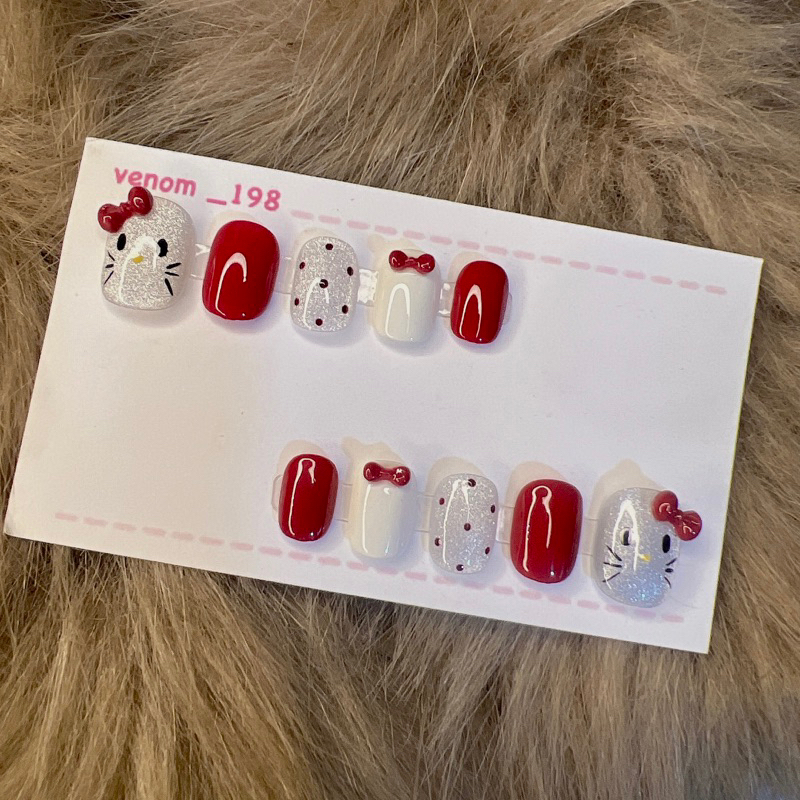 nailbox móng úp thiết kế kitty