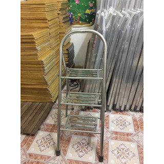 (Ship hoả tốc ) Thang inox 3 bậc gấp gọn