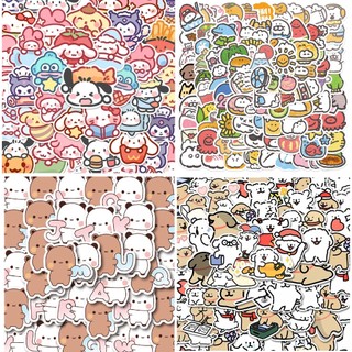  Set 100 Tấm Sticker Dán Sổ Tay Dán Điện Thoại Hình Gấu MÃ ST2134 