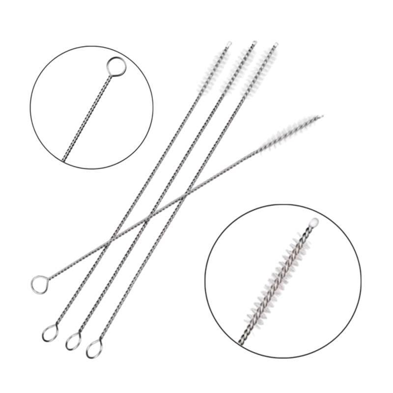 Cọ Rửa Ống Hút Bình Sữa Cho Bé Bằng Thép Không Gỉ, Uốn Cong Dễ Dàng