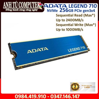 Ổ cứng SSD MVMe ADATA LEGEND 710 256GB PCIe Gen3x4 M.2 2280