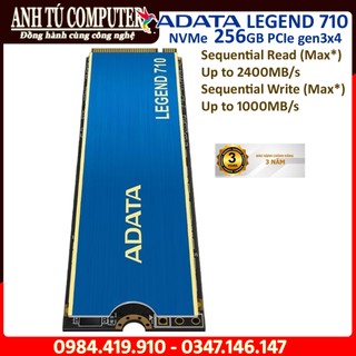 Ổ cứng SSD MVMe ADATA LEGEND 710 256GB PCIe Gen3x4 M.2 2280