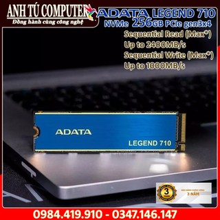 Ổ cứng SSD MVMe ADATA LEGEND 710 256GB PCIe Gen3x4 M.2 2280