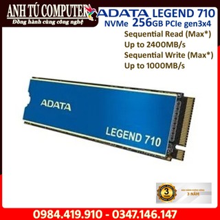 Ổ cứng SSD MVMe ADATA LEGEND 710 256GB PCIe Gen3x4 M.2 2280