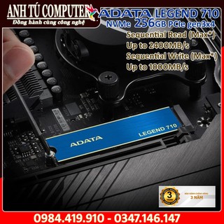 Ổ cứng SSD MVMe ADATA LEGEND 710 256GB PCIe Gen3x4 M.2 2280
