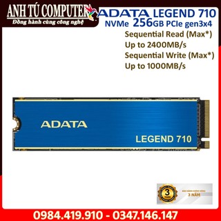 Ổ cứng SSD MVMe ADATA LEGEND 710 256GB PCIe Gen3x4 M.2 2280