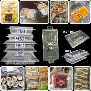   Rẻ nhất  Combo 100 50 Hộp nhựa PET đựng đồ khô – bánh mứt – sandwich – sushi – kimbap – Trái cây | Hộp pet định hình 